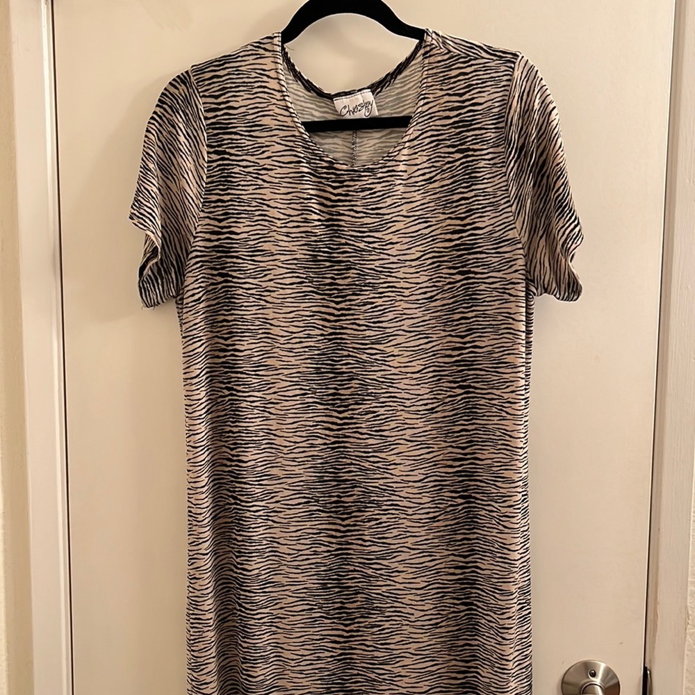 Chesley zebra print maxi dress